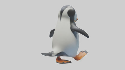 3D model Penguin waddling model VR / AR / low-poly