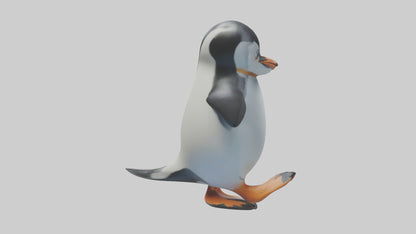 3D model Penguin waddling model VR / AR / low-poly