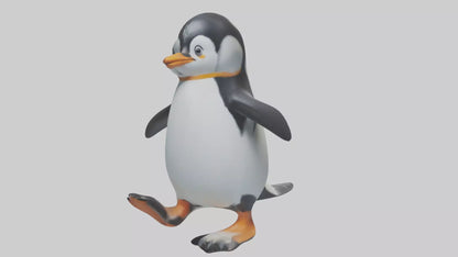 3D model Penguin waddling model VR / AR / low-poly