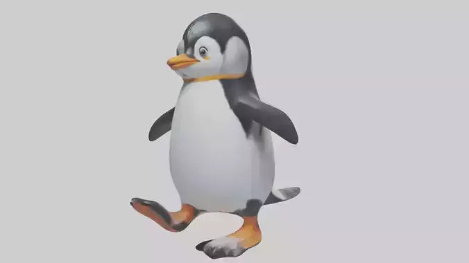 3D model Penguin waddling model VR / AR / low-poly