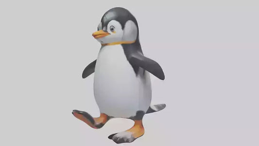 3D model Penguin waddling model VR / AR / low-poly