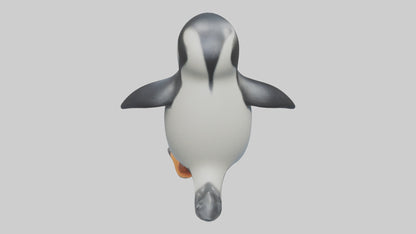 3D model Penguin waddling model VR / AR / low-poly