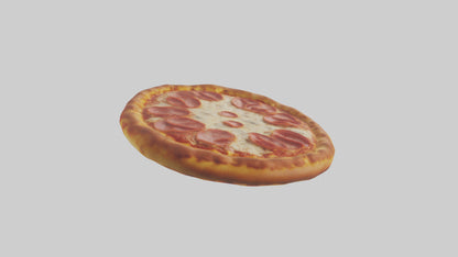 3D model Pepperoni pizza model VR / AR / low-poly