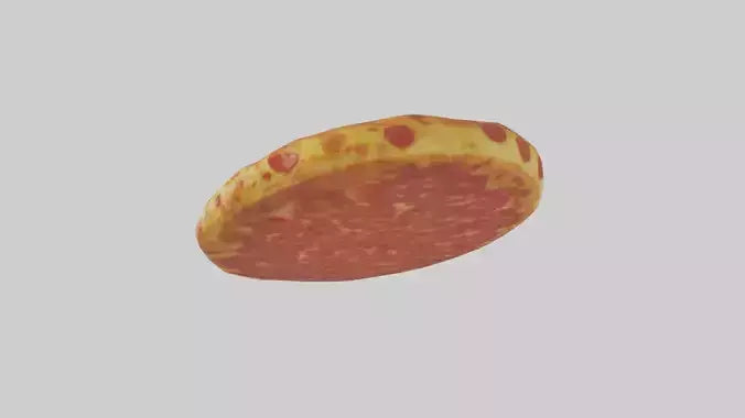 3D model Pepperoni pizza model VR / AR / low-poly