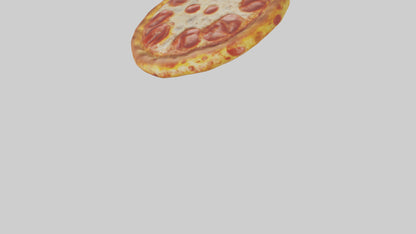 3D model Pepperoni pizza model VR / AR / low-poly