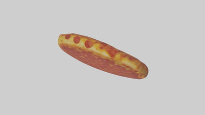3D model Pepperoni pizza model VR / AR / low-poly
