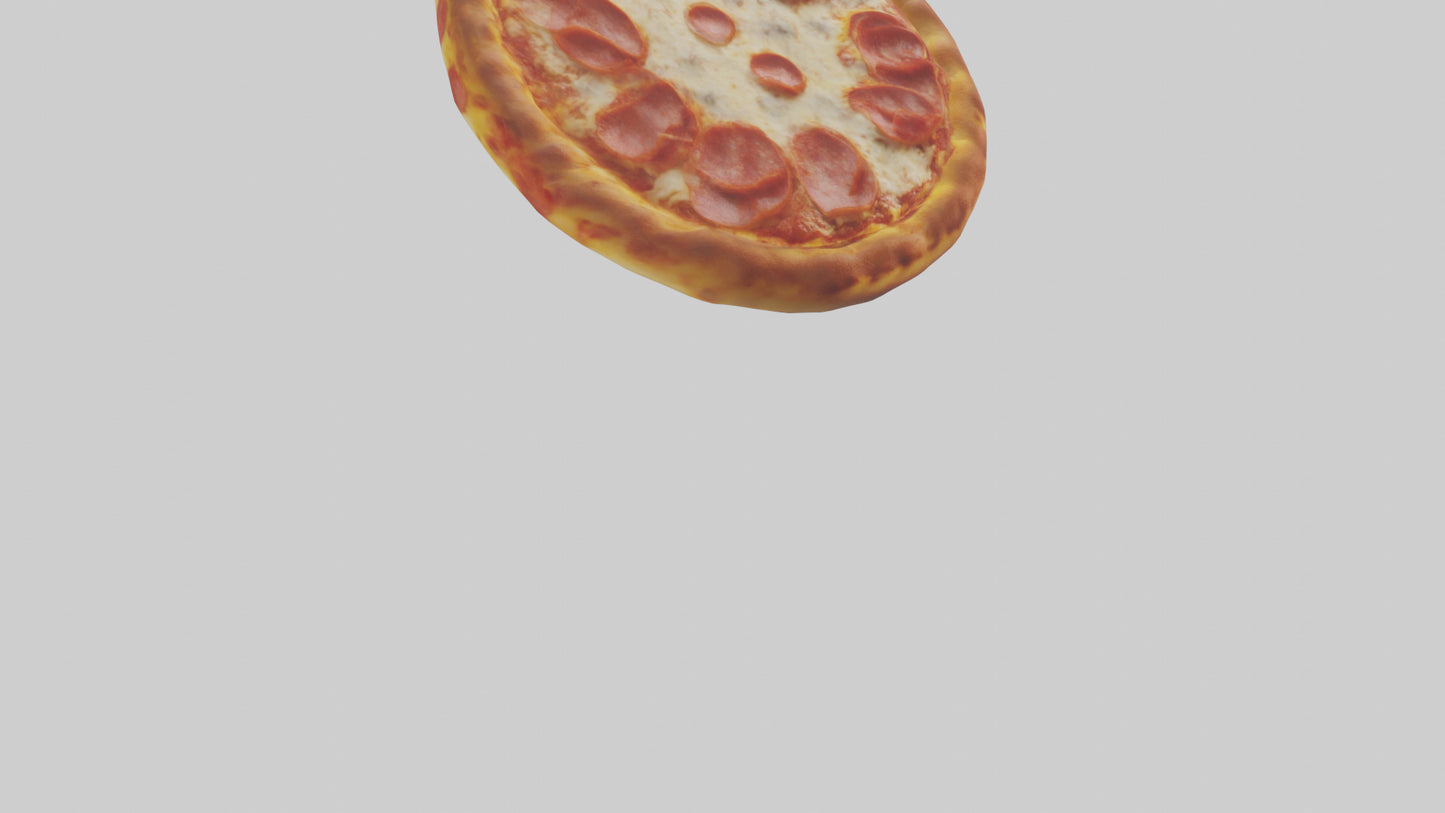 3D model Pepperoni pizza model VR / AR / low-poly