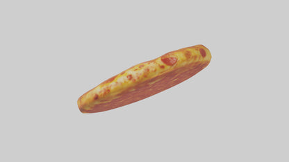 3D model Pepperoni pizza model VR / AR / low-poly