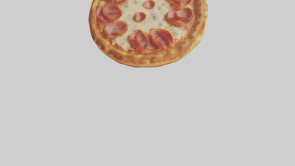 3D model Pepperoni pizza model VR / AR / low-poly