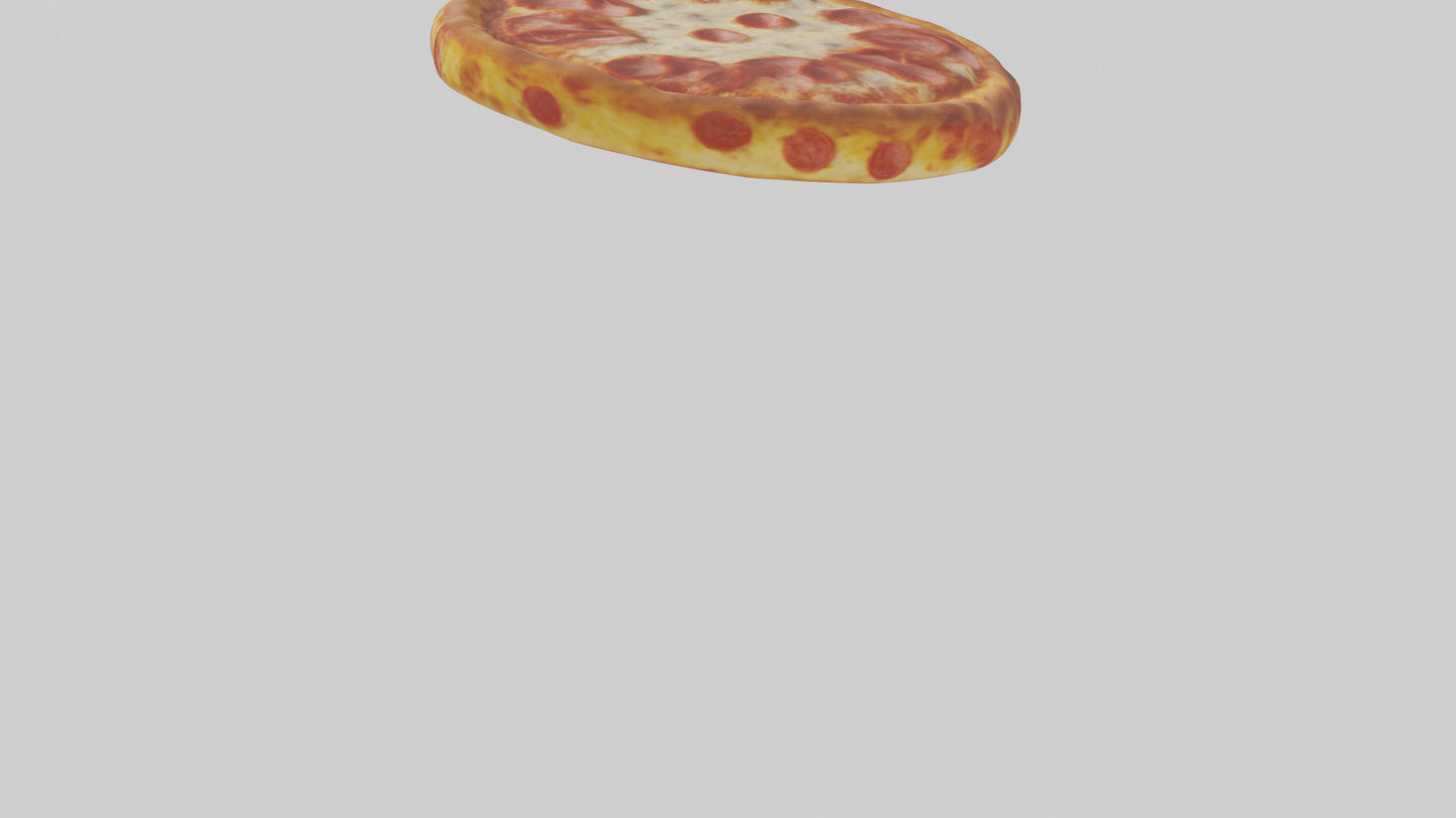 3D model Pepperoni pizza model VR / AR / low-poly