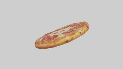 3D model Pepperoni pizza model VR / AR / low-poly