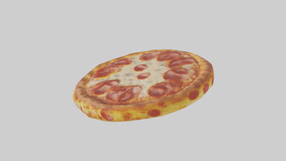 3D model Pepperoni pizza model VR / AR / low-poly