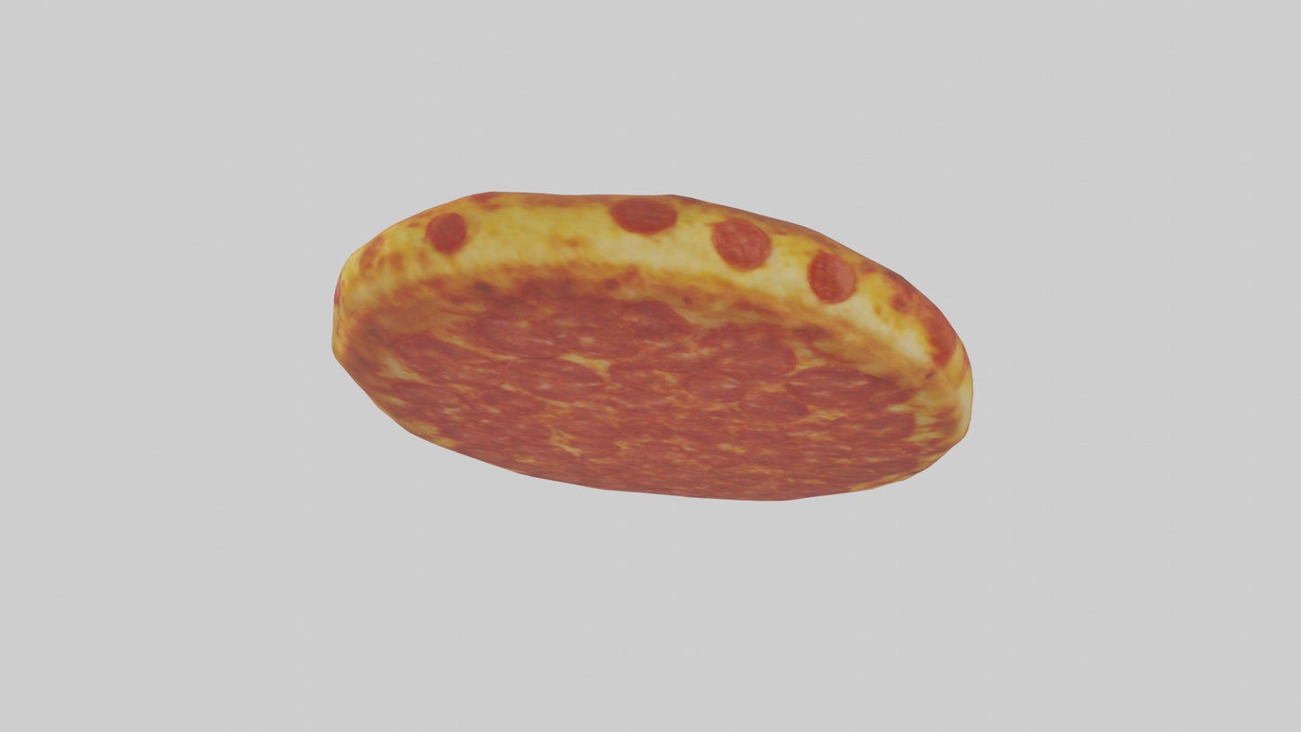 3D model Pepperoni pizza model VR / AR / low-poly