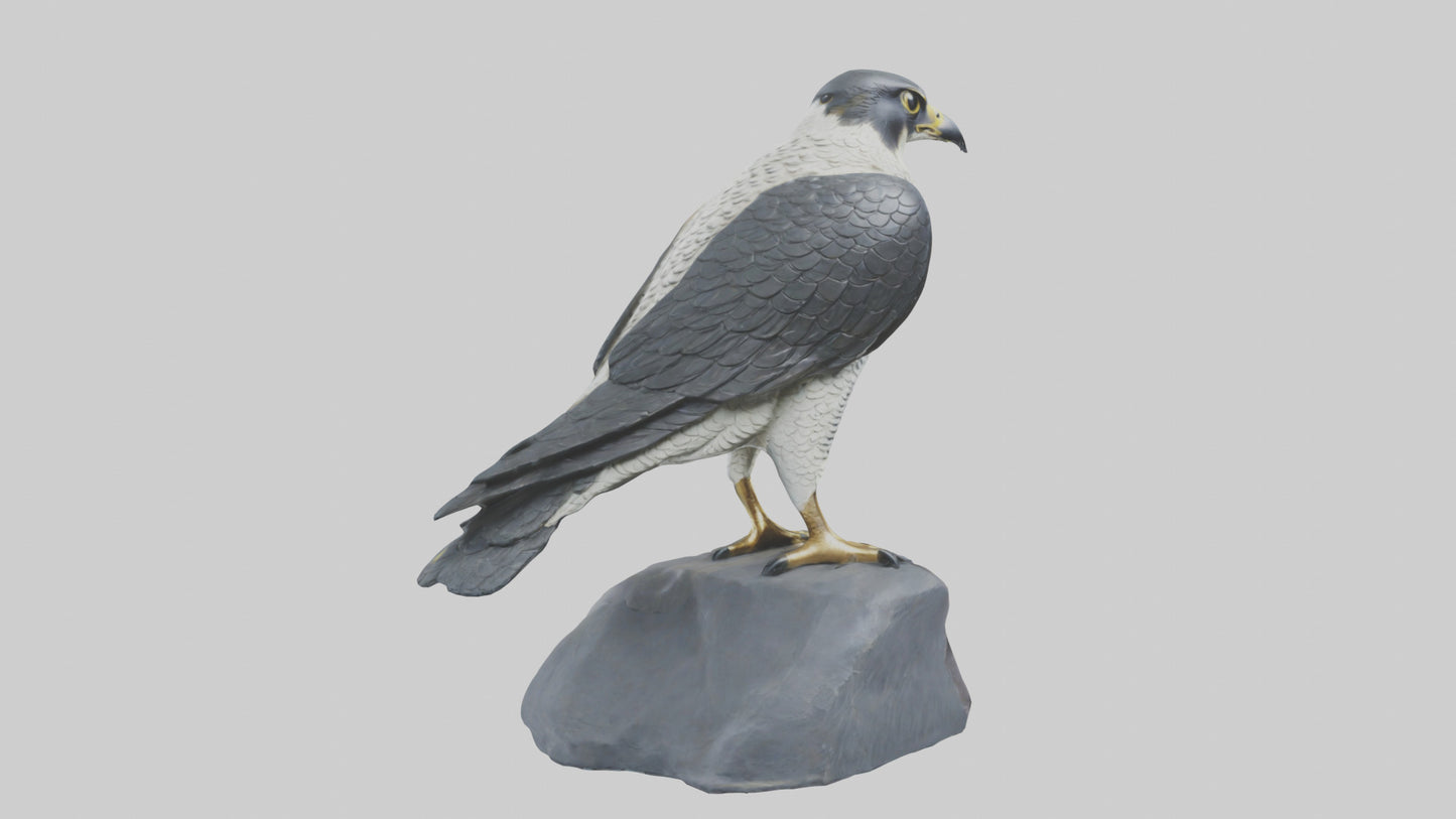 Peregrine Falcon statue model VR / AR / low-poly