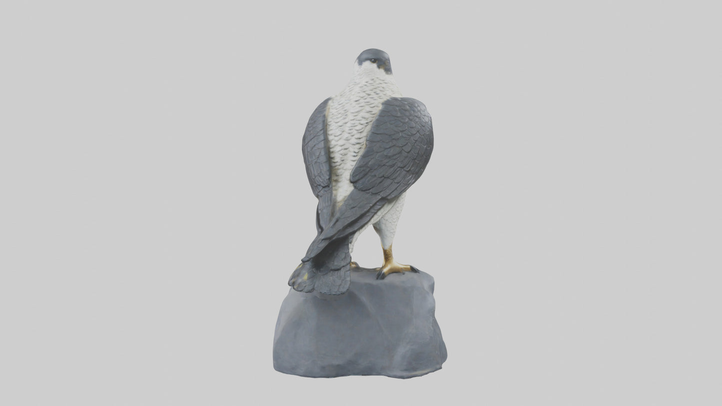 Peregrine Falcon statue model VR / AR / low-poly