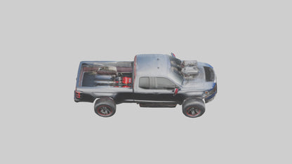 3D model Performance Pickup Truck with Supercharger model VR / AR / low-poly