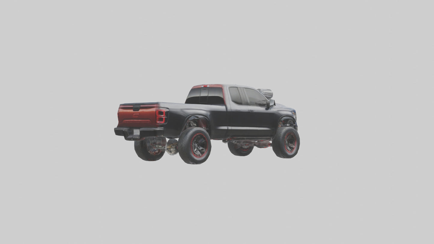 3D model Performance Pickup Truck with Supercharger model VR / AR / low-poly