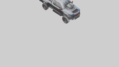 3D model Performance Pickup Truck with Supercharger model VR / AR / low-poly