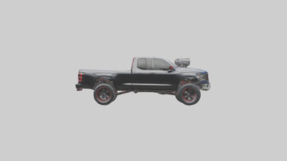 3D model Performance Pickup Truck with Supercharger model VR / AR / low-poly