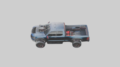 3D model Performance Pickup Truck with Supercharger model VR / AR / low-poly