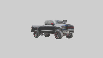 3D model Performance Pickup Truck with Supercharger model VR / AR / low-poly