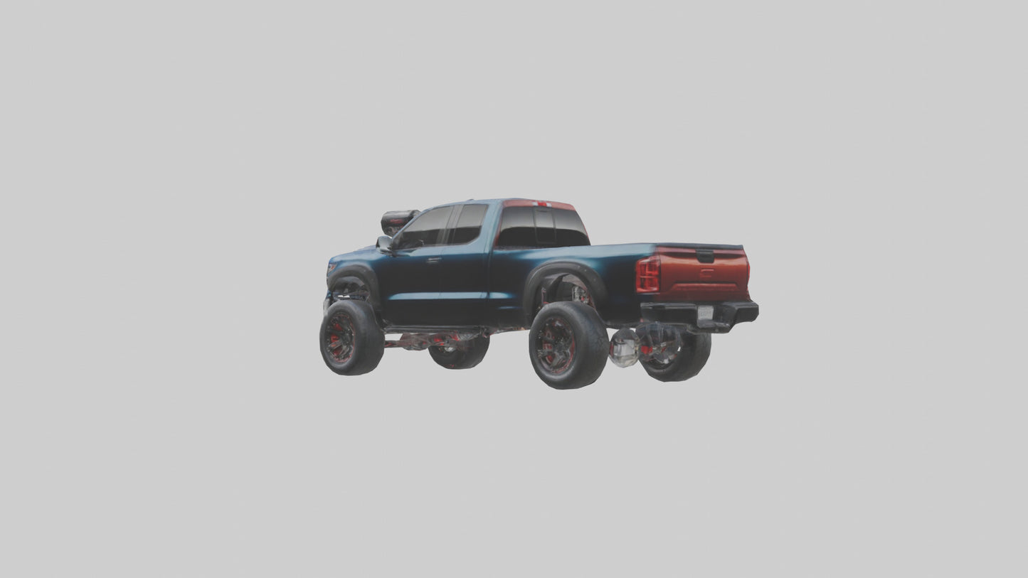 3D model Performance Pickup Truck with Supercharger model VR / AR / low-poly