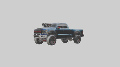 3D model Performance Pickup Truck with Supercharger model VR / AR / low-poly