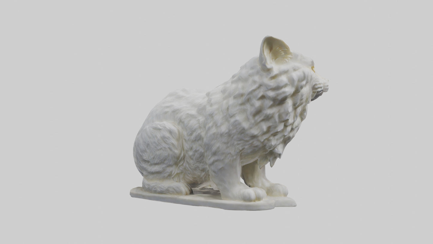 3D model Persian Cat statue model VR / AR / low-poly