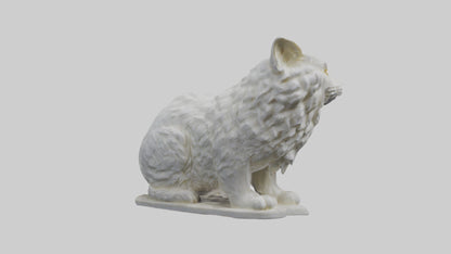 3D model Persian Cat statue model VR / AR / low-poly