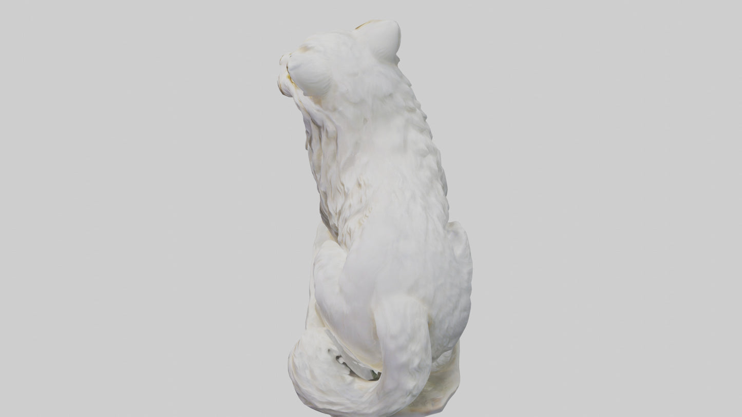 3D model Persian Cat statue model VR / AR / low-poly