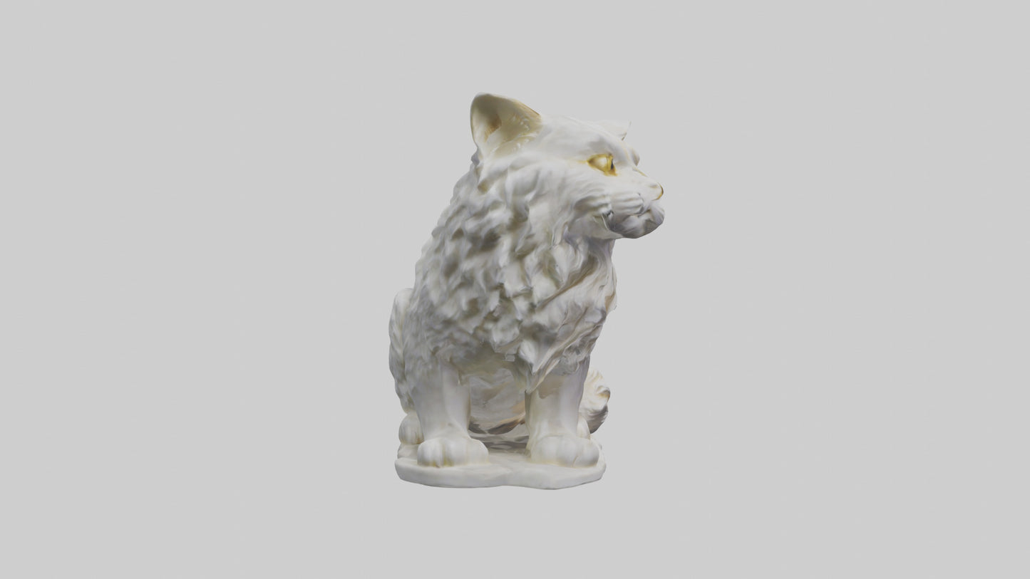 3D model Persian Cat statue model VR / AR / low-poly