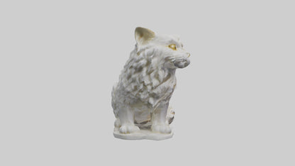 3D model Persian Cat statue model VR / AR / low-poly