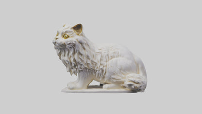 3D model Persian Cat statue model VR / AR / low-poly