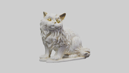 3D model Persian Cat statue model VR / AR / low-poly