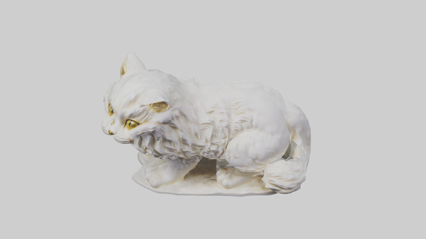 3D model Persian Cat statue model VR / AR / low-poly