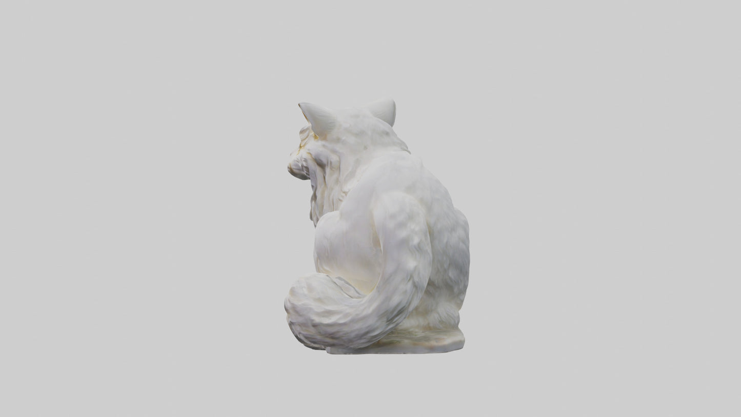 3D model Persian Cat statue model VR / AR / low-poly