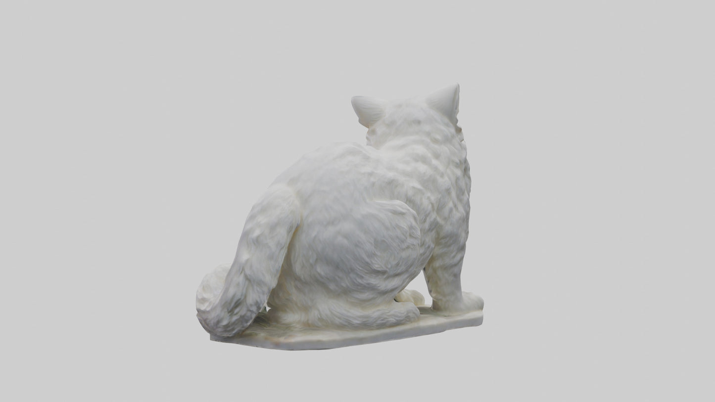 3D model Persian Cat statue model VR / AR / low-poly
