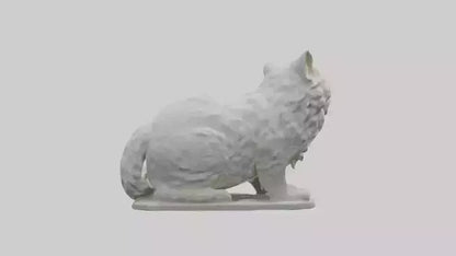 3D model Persian Cat statue model VR / AR / low-poly