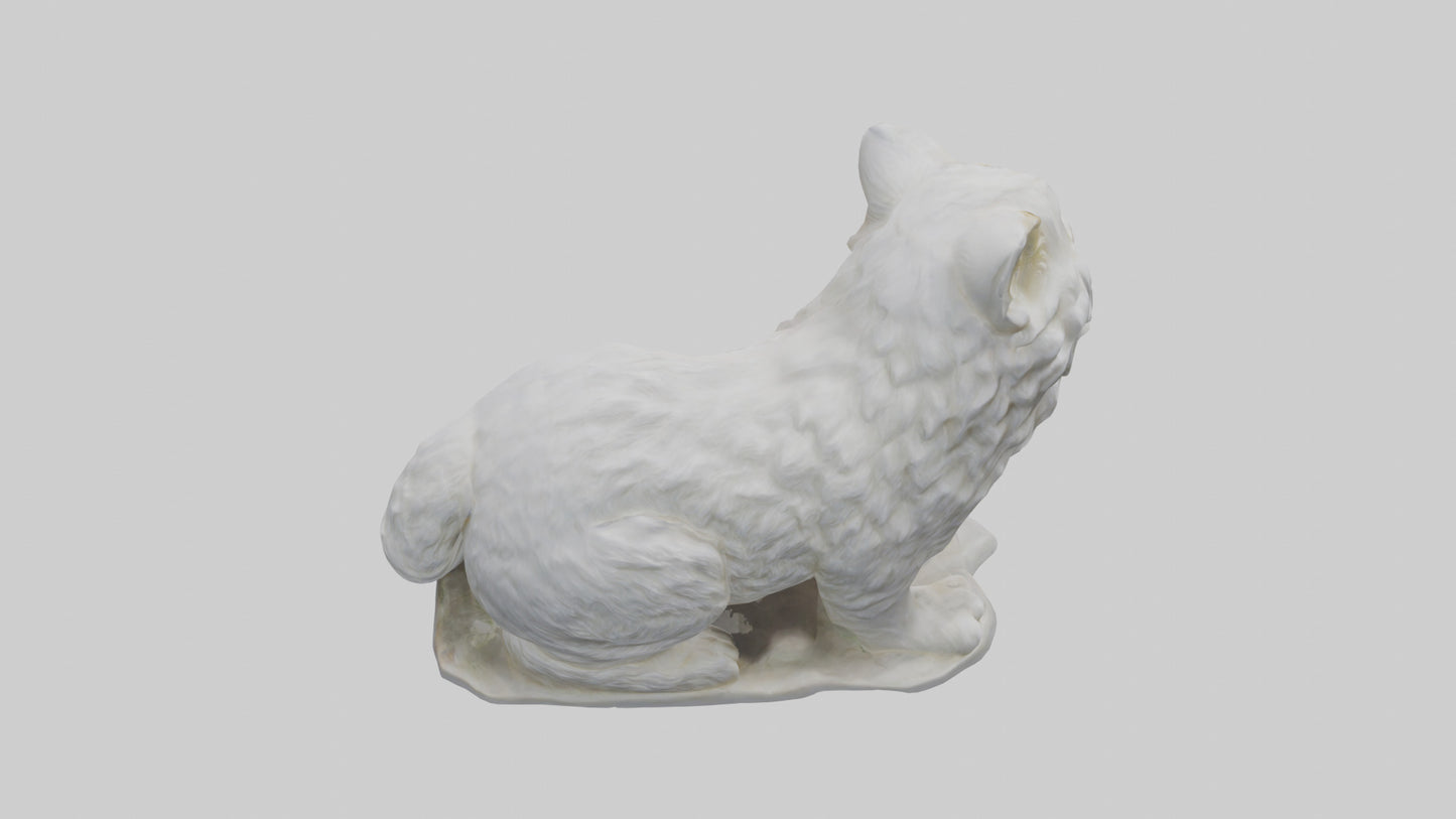 3D model Persian Cat statue model VR / AR / low-poly