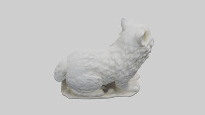 3D model Persian Cat statue model VR / AR / low-poly