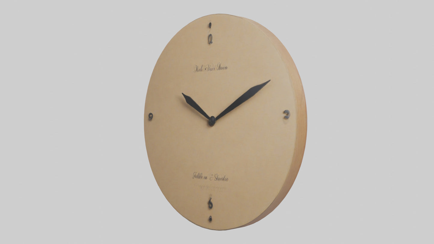 3D model Personalizable Wall Clock model VR / AR / low-poly