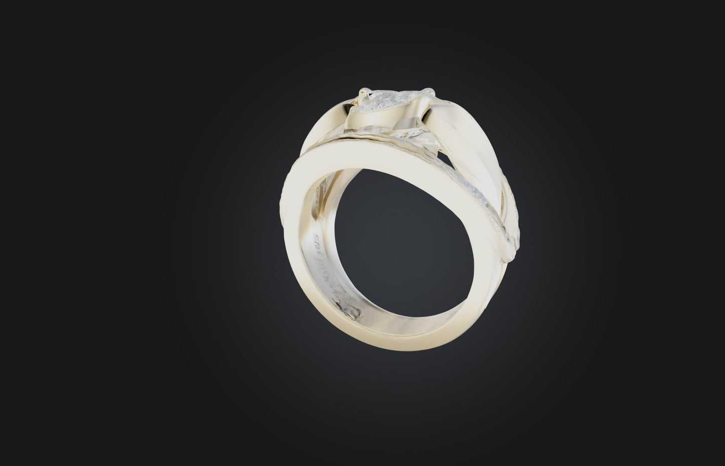 3D model Personalized Wedding Ring VR / AR / low-poly