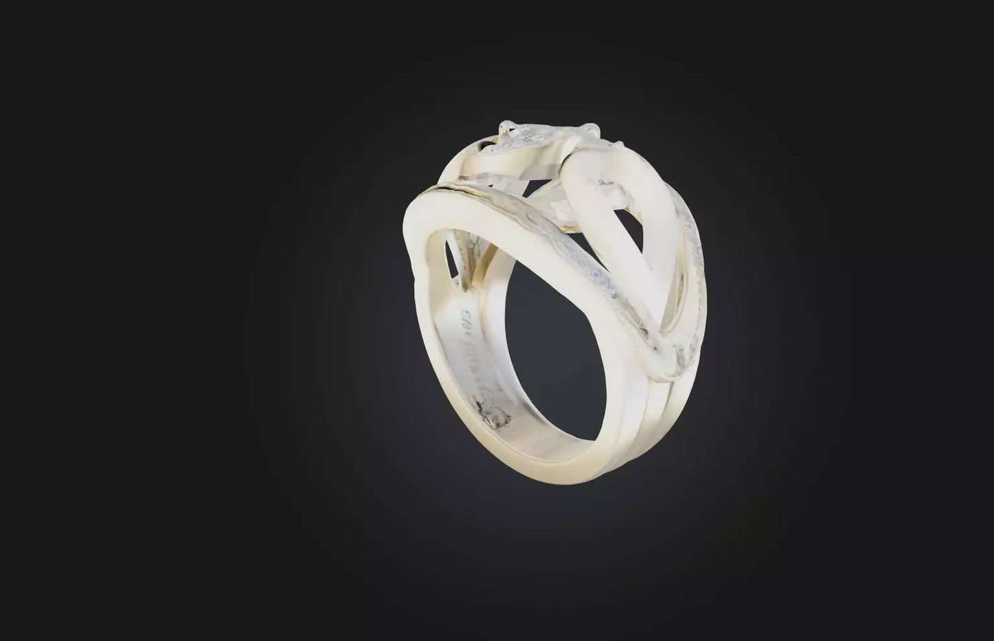 3D model Personalized Wedding Ring VR / AR / low-poly