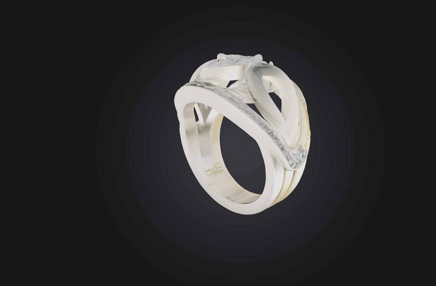 3D model Personalized Wedding Ring VR / AR / low-poly
