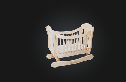 3D model Personalized Wooden Cradle VR / AR / low-poly