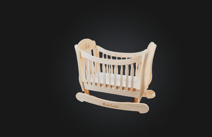 3D model Personalized Wooden Cradle VR / AR / low-poly