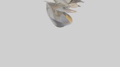 3D model Petal Form Abstract statue model VR / AR / low-poly