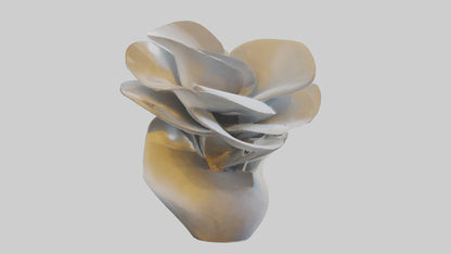 3D model Petal Form Abstract statue model VR / AR / low-poly
