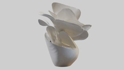 3D model Petal Form Abstract statue model VR / AR / low-poly