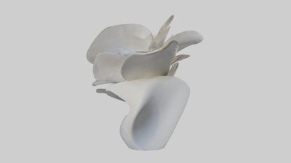 3D model Petal Form Abstract statue model VR / AR / low-poly